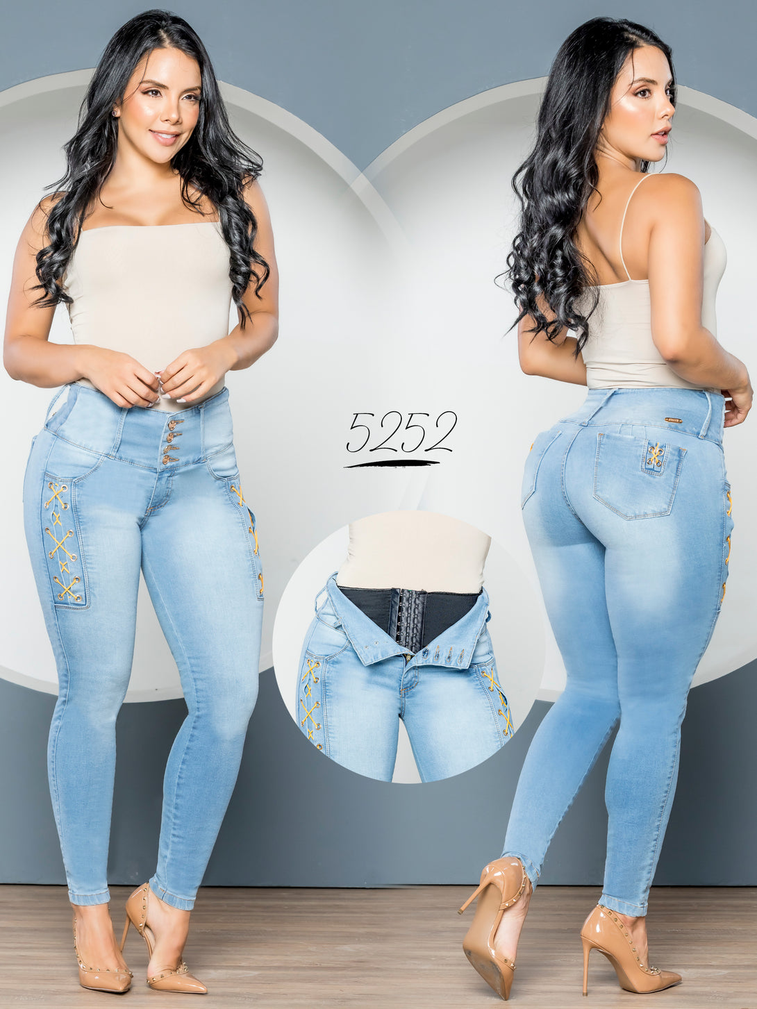 Colombian butt lifting jean with shapewear