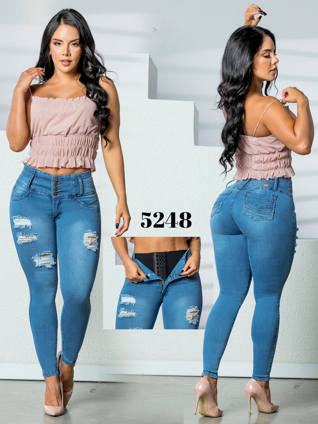 Colombian butt lifting jean with shapewear