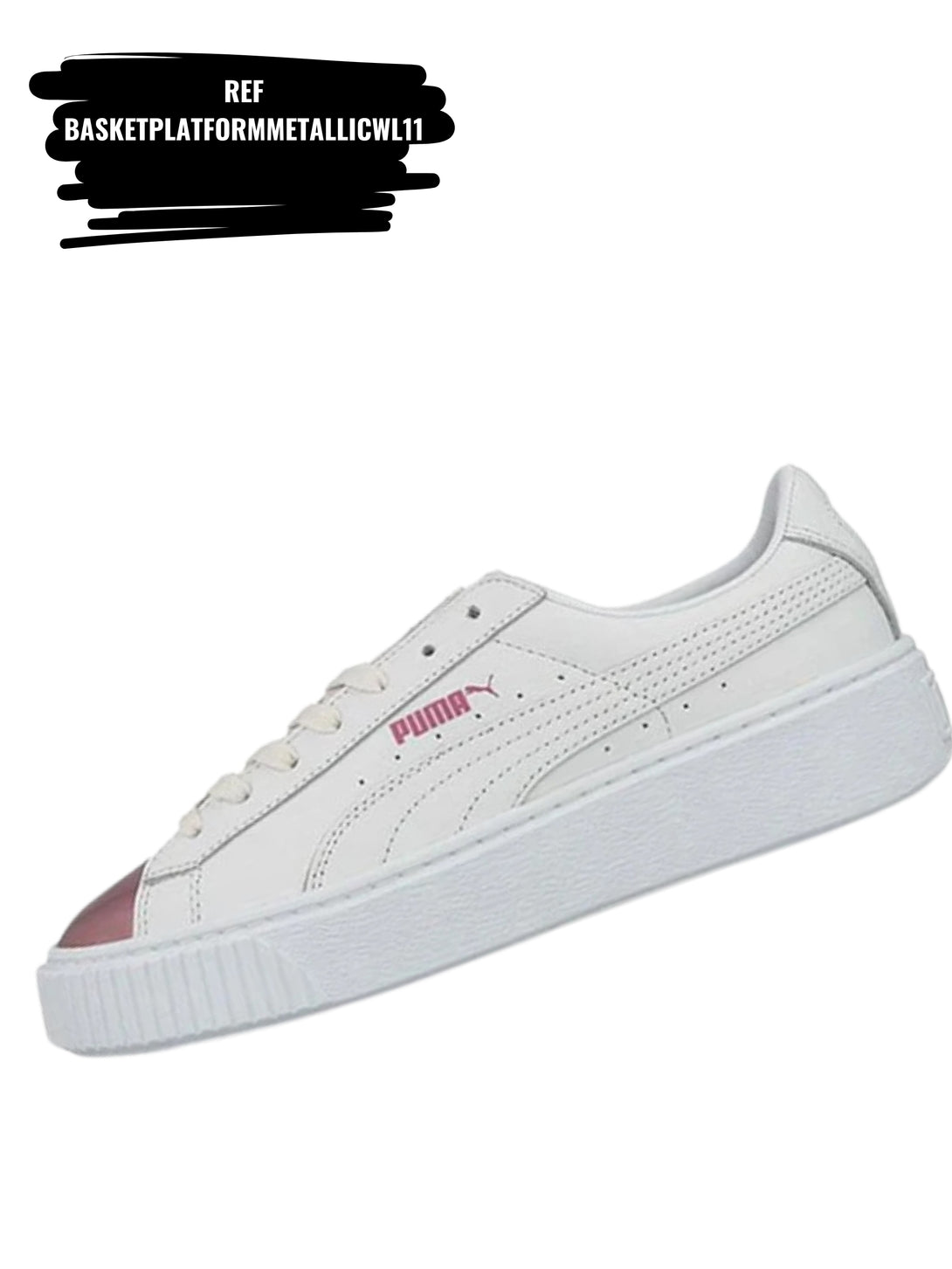 Tenis Basket Platform Metallic White Lilac